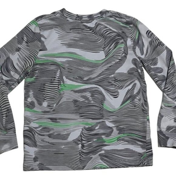 adidas Boys' Long Sleeve Warped Camo Allover Print Tee Long Sleeves Size 5 - Picture 5 of 7